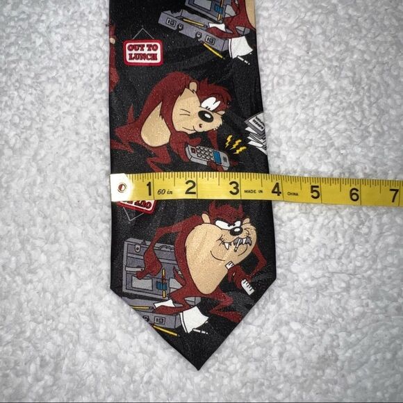 2 Vintage Looney Tunes Tasmanian Devil Ties Taz - Picture 6 of 13